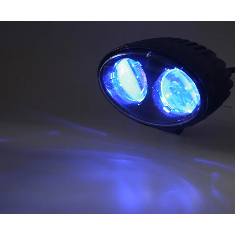 PROFI LED výstražné bodové světlo 10-80V 2x4W modré 143x122mm wa-008b