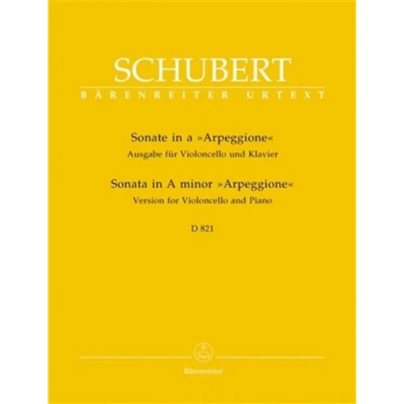 Bärenreiter Sonáta a moll Arpeggione D 821 - vydání pro violoncello a klavír
