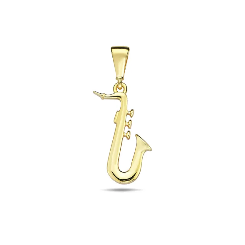 Zlatý prívesok saxofon JVD ZP0180XJ70, 5x21 mm, 0.69 g