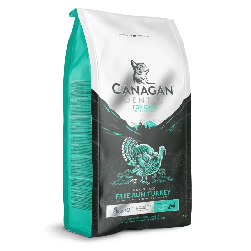 CANAGAN Cat Dental Free run Turkey 4 kg