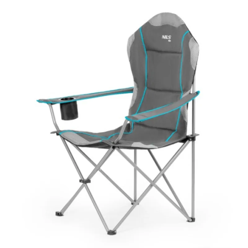 Skládací křeslo NILS Camp NC3080 světle-šedé