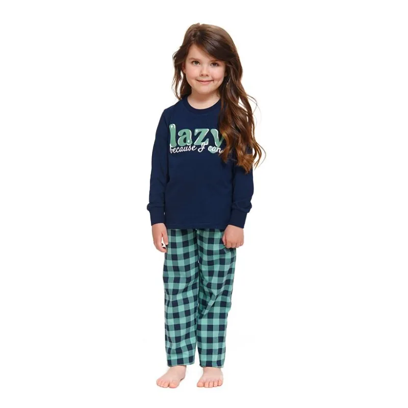 Detské pyžamo Lazy tmavomodré 146/152