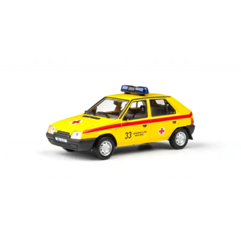 Abrex Škoda Favorit 136L (1988) Záchranná Služba Města Brna 1:43