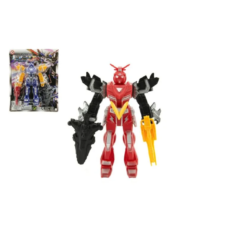 Teddies Robot figúrka plast 15cm asst 4 farby na karte