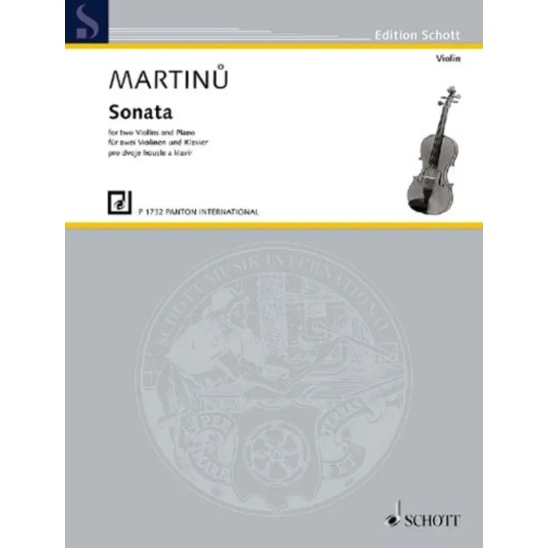Schott Music Panton Sonáta pro dvoje housle a klavír