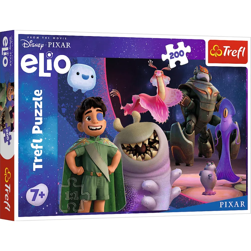 Puzzle pre deti Trefl 200 dielikov Elio vo vzdialenej galaxii