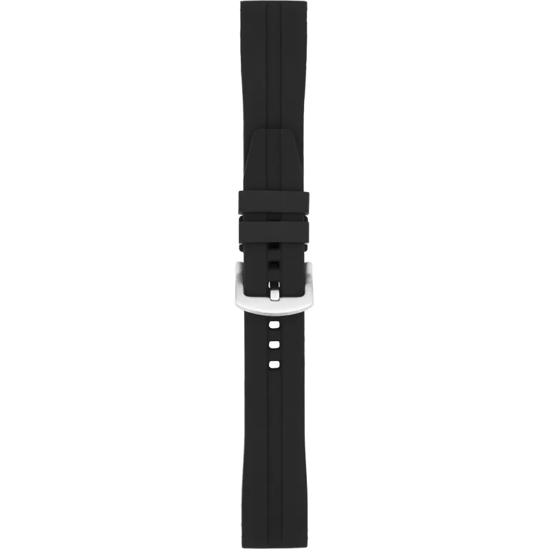 Predĺžený silikónový remienok na hodinky 24 mm čierny A-NIS AS0804.01-XL-24