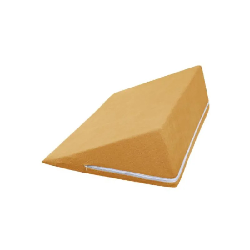 Bellatex Froté Klínový podhlavník, hořčicová - 80x50x20 cm