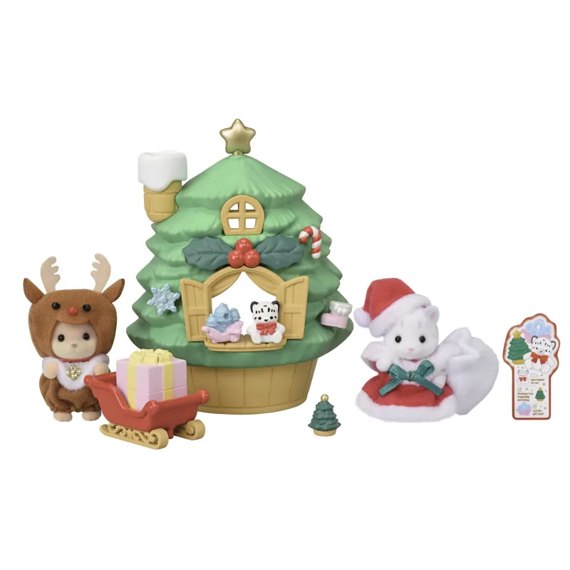 Sylvanian Families 5822 Domeček s vánočním stromečkem a baby figurky