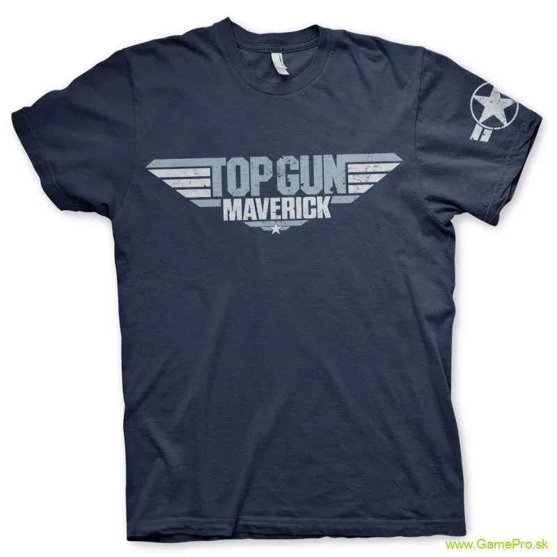 Top Gun Maverick Distressed Logo (tričko)