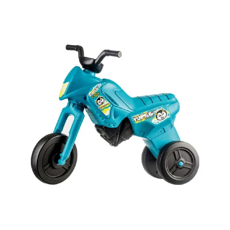 Teddies Odrážadlo Enduro Yupee tyrkysové veľké plast výška sedadla 31cm nosnosť do 25kg 12m+