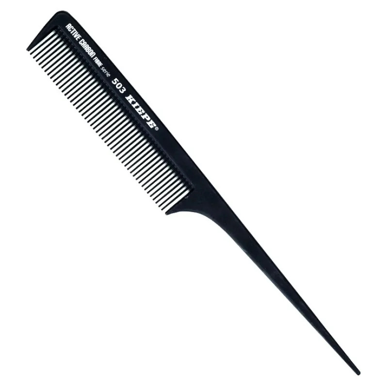 KIEPE Professional Active Carbon 503 - karbónový antistatický tupírovací hrebeň 207x27mm