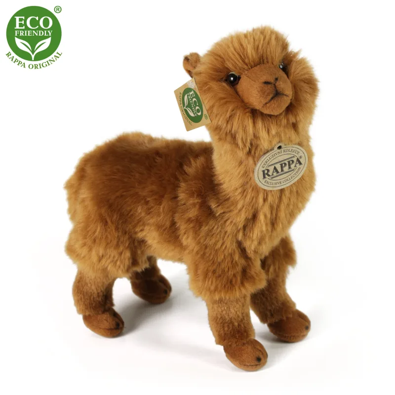 Rappa Plyšová lama hnedá 23 cm ECO-FRIENDLY