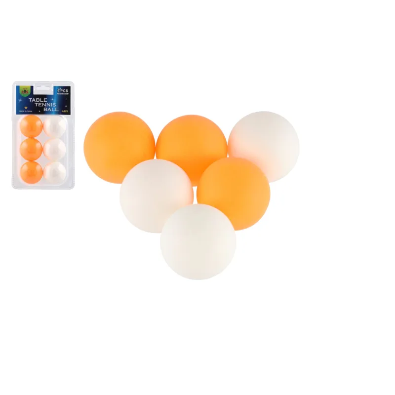 Teddies Loptičky na stolný tenis/ping pong 6ks plast 4cm v blistri