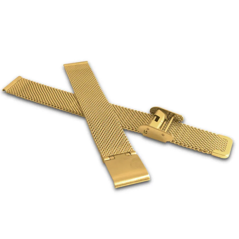 Oceľový remienok na hodinky Mesh Band Gold MINET MPSNG16