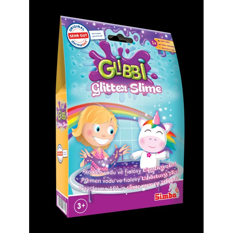 Simba Glibbi Glitter Slime fialový trblietavý sliz