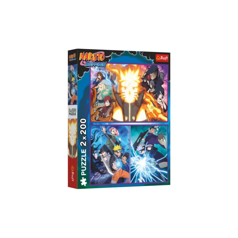 Trefl Puzzle 2v1 Nindža z vesnice Hidden Leaf/Naruto 2x200 dílků 41x27,5cm v krabici 26x34x4,5cm