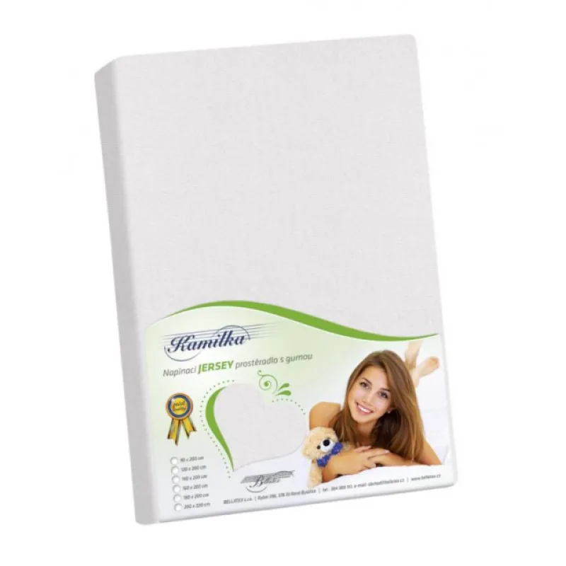 Bellatex Prostěradlo jersey bílé - 90x200 cm