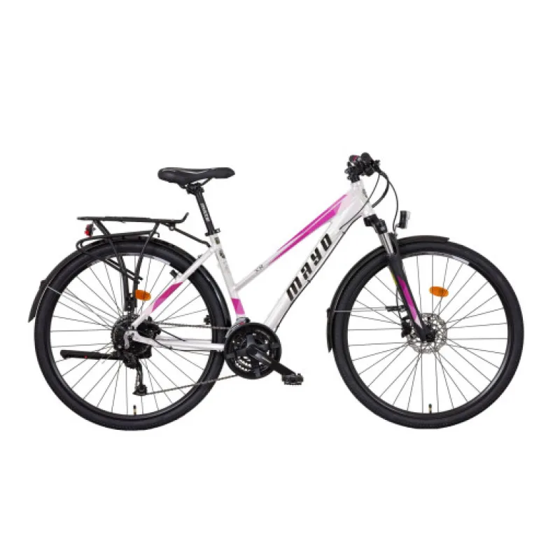 Mayo XR Tour Trek Disc Lady Flat Dámské trekové kolo 2026, bílo-růžové, Brzdy Mechanické SACCON