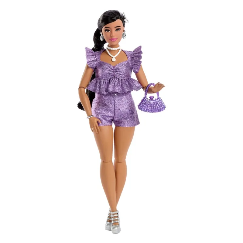Mattel Barbie DELUXE MODELKA - FIALOVÉ KRAŤASY