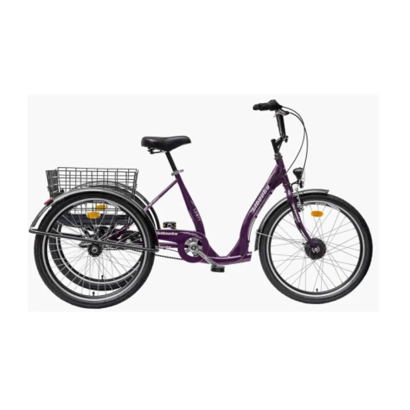 Elektro Tříkolka Liberty e-COMFY 24" 3spd. 2026 fialová 36V 17,5Ah, barevný displej