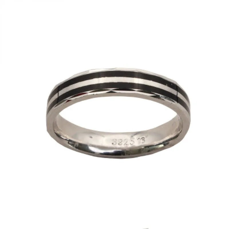 Strieborný snubný prsteň KA R3117, 55