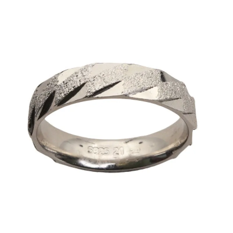 Strieborný snubný prsteň KA R3128, 53