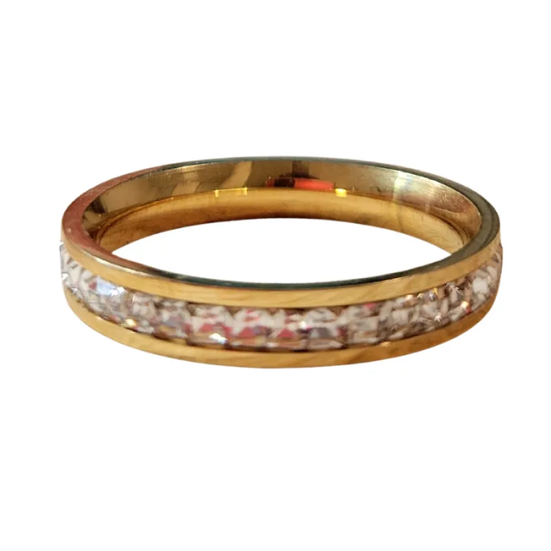 BK 6736B - Prsteň z chirurgickej ocele s kameňmi 60 mm