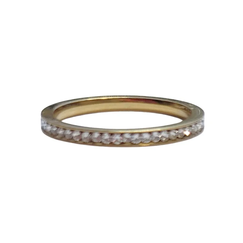 BK 6761B - Prsteň z chirurgickej ocele s kameňmi 54 mm