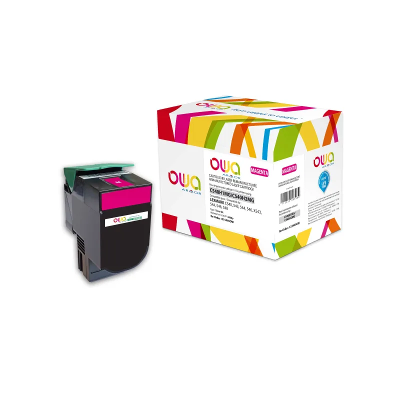 OWA Armor toner kompatibilní s Lexmark C540H1MG, 2000st, červená/magenta K15469OW