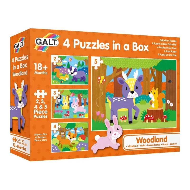 Galt 4 Puzzle v krabici - V lese