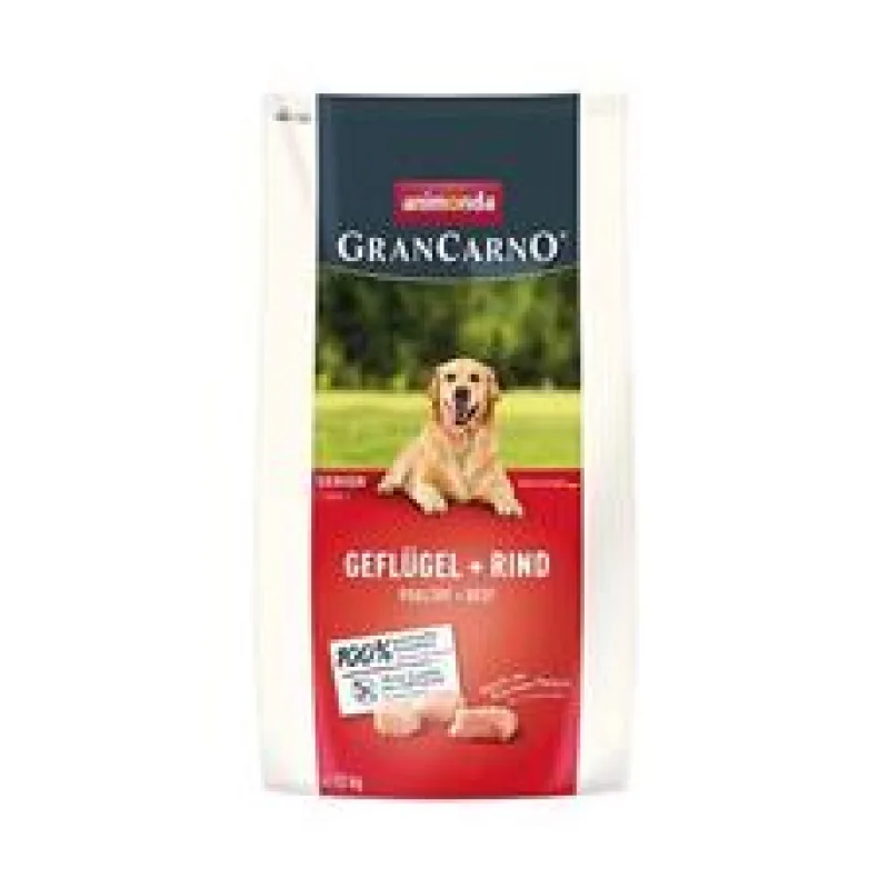 GranCarno Dog DryFood Senior s drůbežím a hovězím masem 1 kg