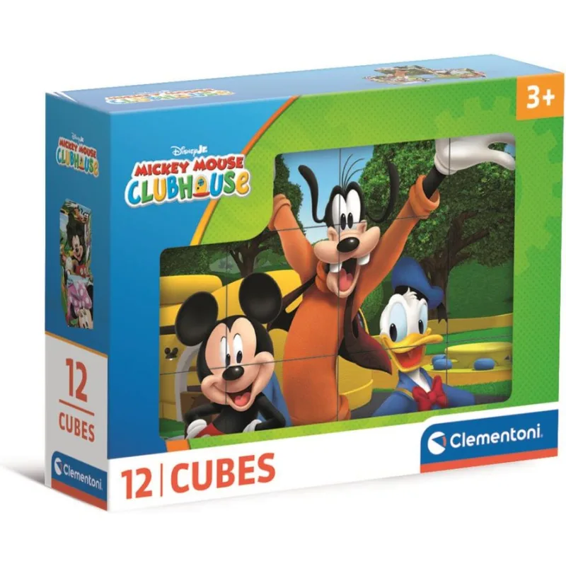 Obrázkové kostky Clementoni 12 kostek Mickey Mouse
