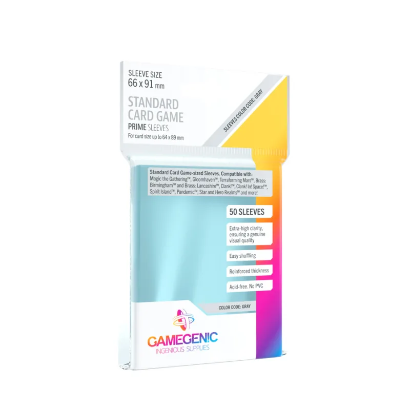 Gamegenic: PRIME Standard Card Sleeves 50 Pack - Clear