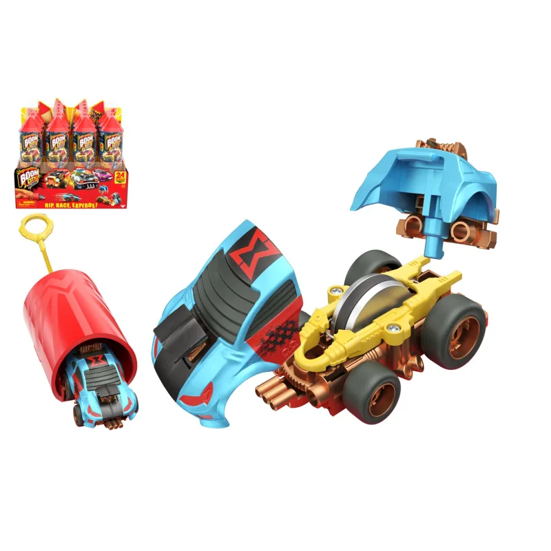 TM Toys Auto Boom City Racers plast mix druhov v plastovej tube 21x6,5x6cm