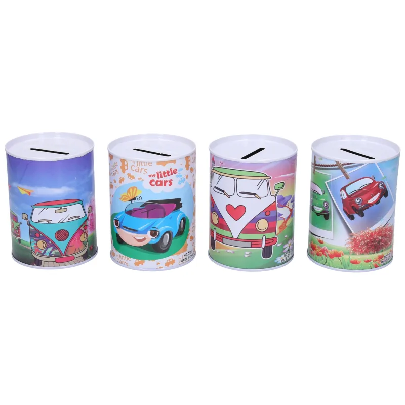 Wiky Pokladnička plechová auto mix druhov v sáčku 7,5x10cm