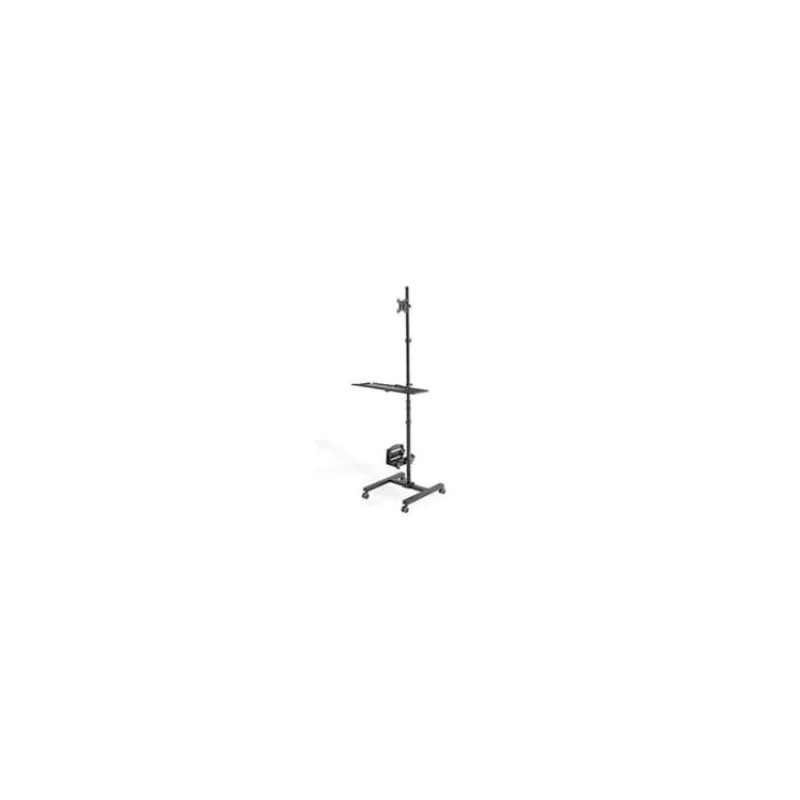 DIGITUS Mobilní pracovní stanice (úchyt na Monitor , PC držák) max. Zatížení 8 kg, max. 32 "obrazovka, černá, VESA: 75 x 100 (DA-90374)