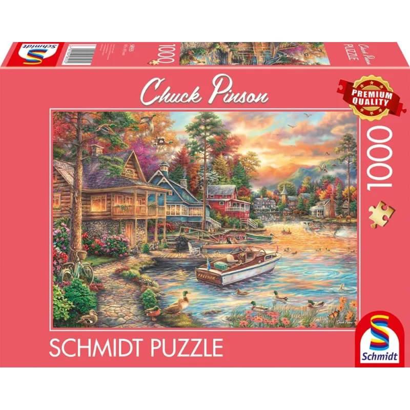 Puzzle Schmidt 1000 dielikov Zlatá žiara večera na pobreží