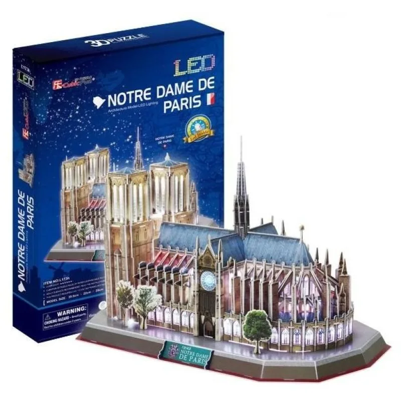 CubicFun Svietiace 3D puzzle Notre Dame 149 dielikov