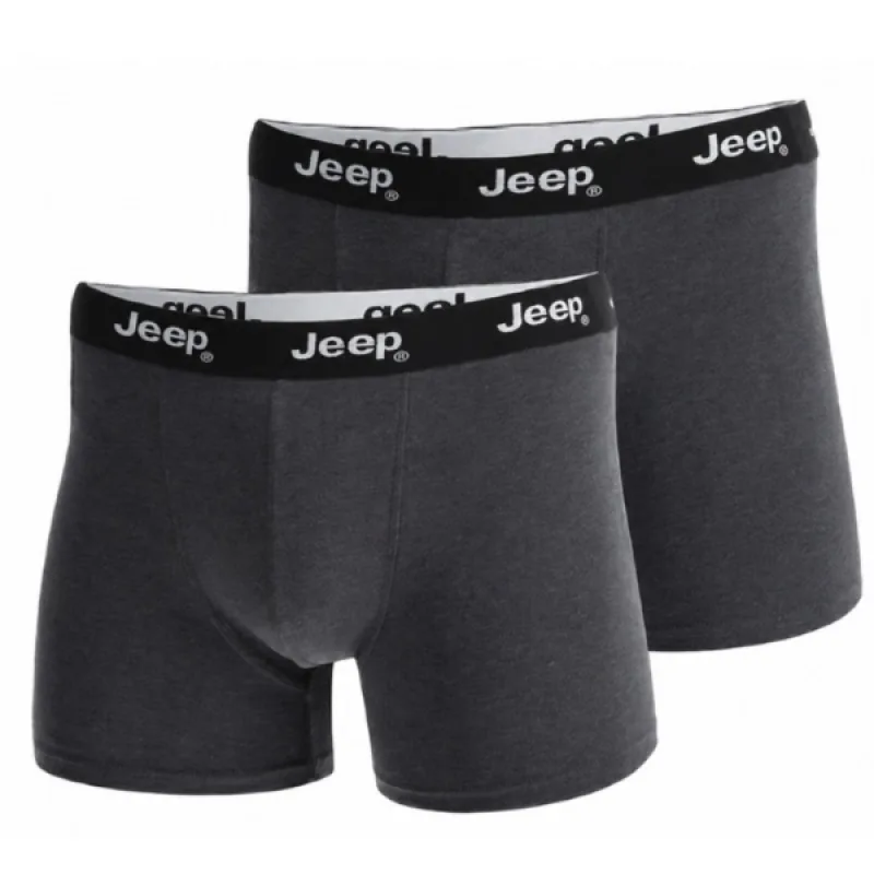 Pánske Boxerky Jeep® extra pohodlné 2pack - čierna šedá L