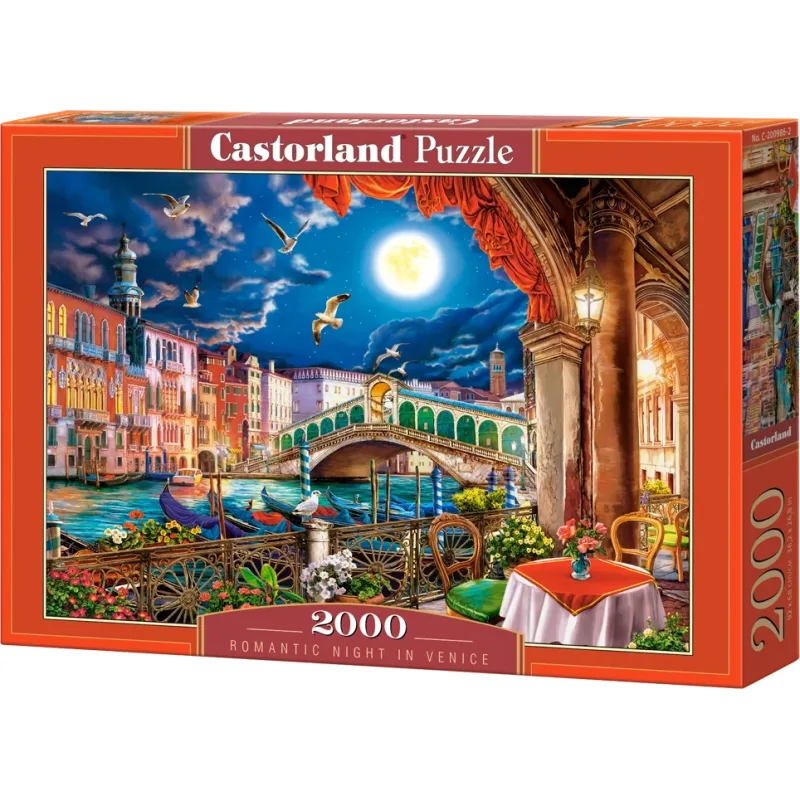 Puzzle Castorland 2000 dielikov Romantická noc v Benátkach