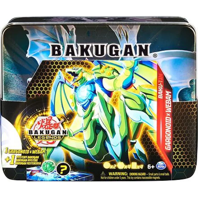 Spin Master Bakugan Legends plechový box Baku-Tin – Gargonoid x Webam