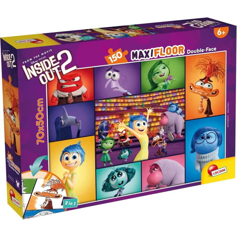 Obojstranné puzzle pre deti Lisciani MAXI 150 dielikov V hlave 2 (s omaľovánkou)