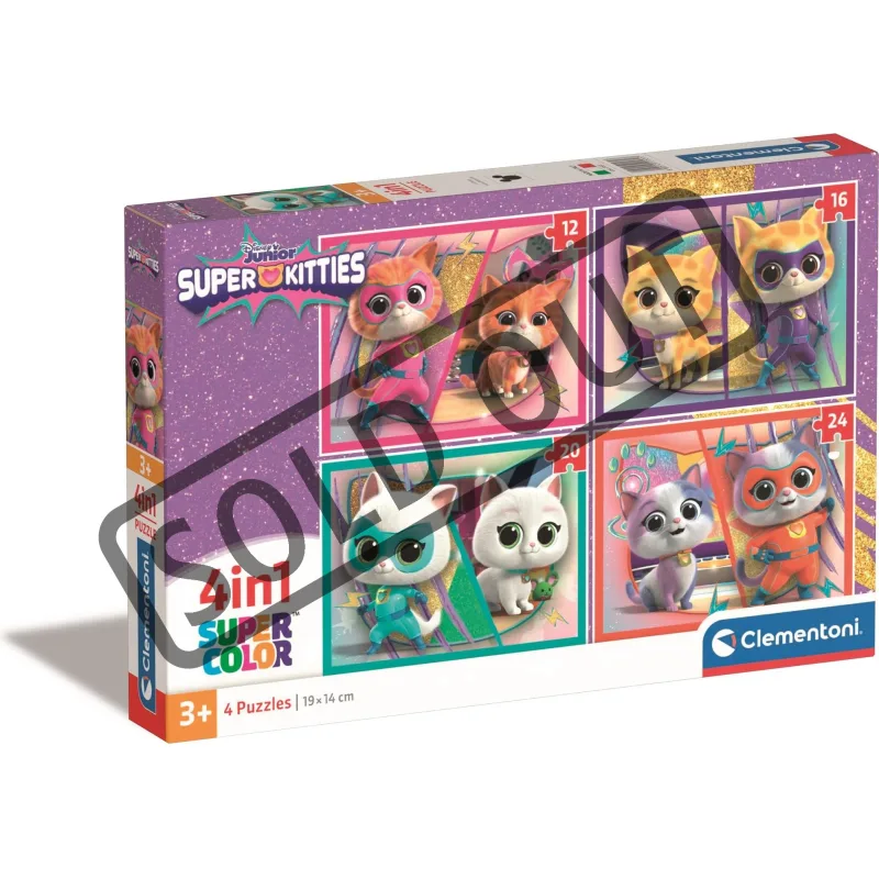 Clementoni Puzzle Superčíči 4v1 (12+16+20+24 dielikov)