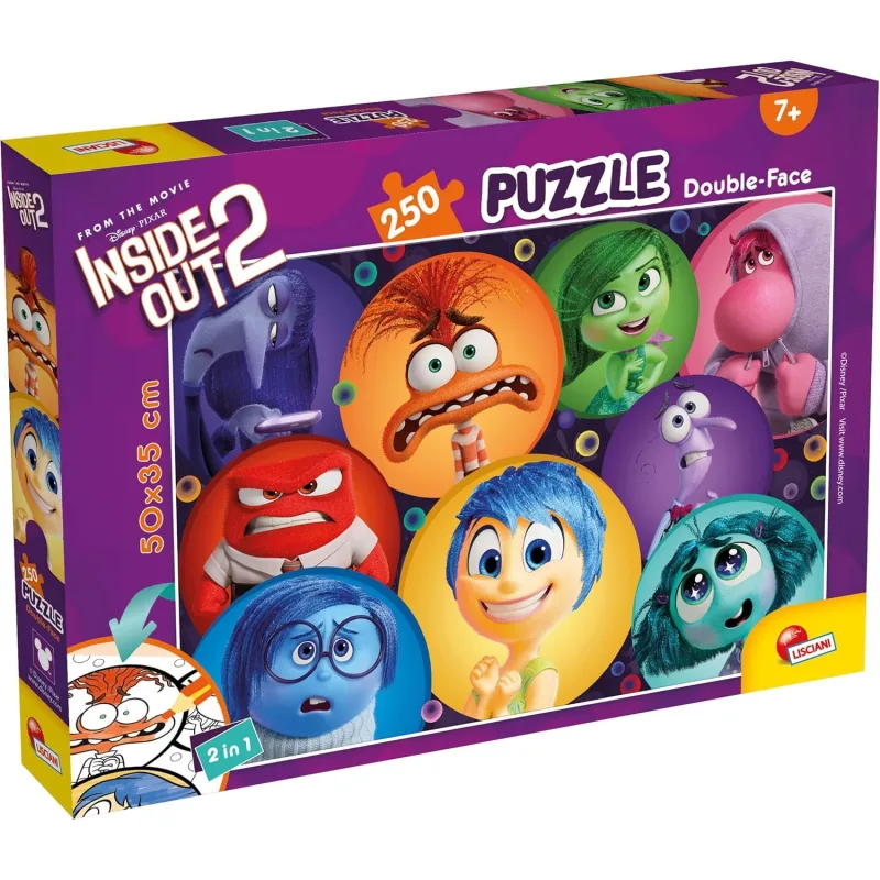 Oboustranné puzzle pro děti Lisciani Plus 250 dílků V hlavě 2 (s omalovánkou)