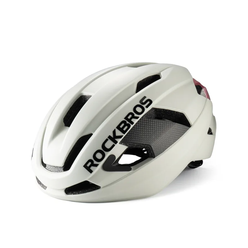 Rockbros LK-15 cyklistická prilba z uhlíkových vlákien 58-62 cm - svetlo šedá