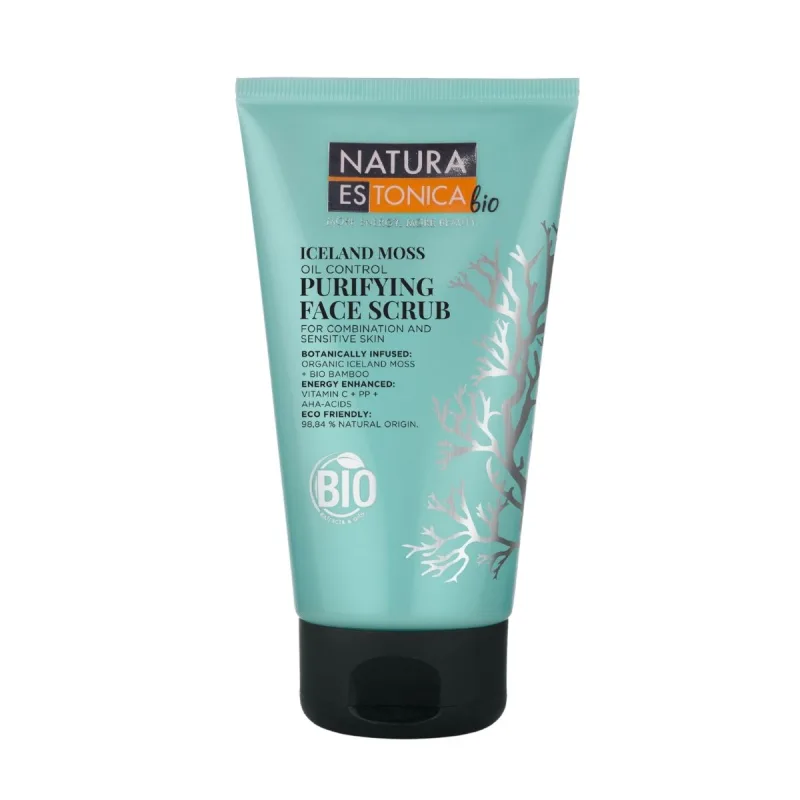 Natura Estonica Čistiaci pleťový peeling s islandským machom - 150 ml -