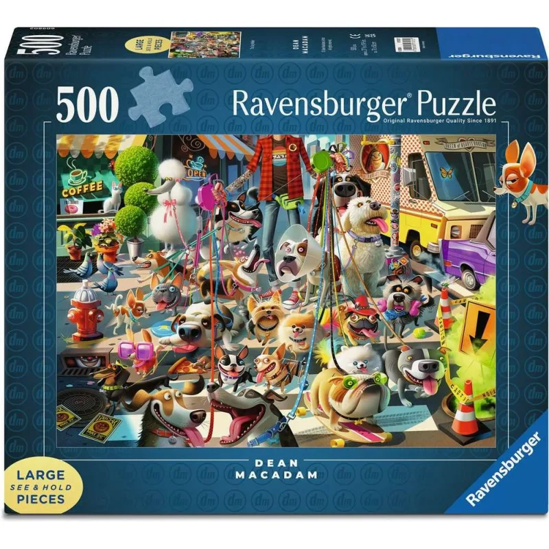 Puzzle Ravensburger 500 väčších dielikov Venčenie psov