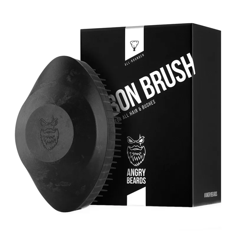 Karbónový kefa ANGRY BEARDS Carbon brush All-rounder