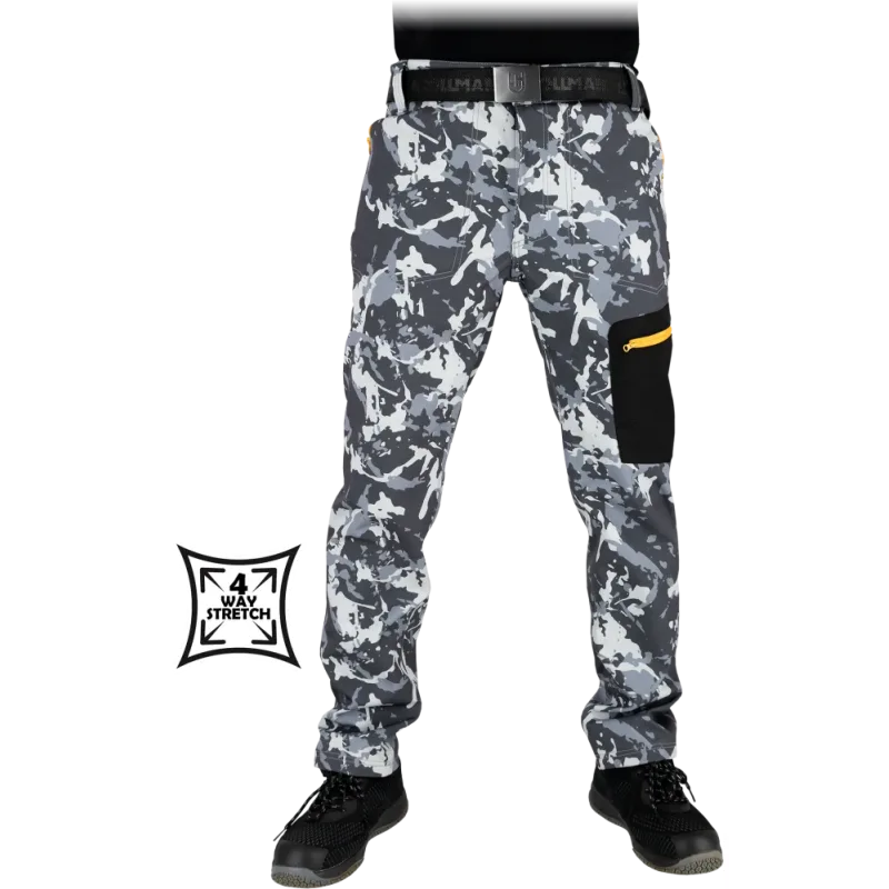 Leber&Hollman ORKAN softshell nohavice Camo/Grey 46-62
